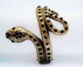 Pulseira Cobra Ouro Velho Preta